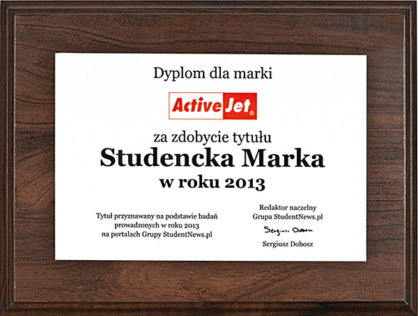 Dyplom Studencka Marka Roku 2013